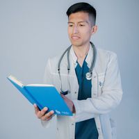 Expert practitioner portrait illustration